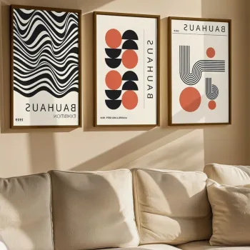 Set 3 tablouri decorative, Artvmodel26-Kahve, Vopsea: 100% MDF (grosime: 2,7 mm), Multicolor imagine