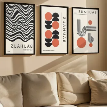 Set 3 tablouri decorative, Artvmodel26-Siyah, Vopsea: 100% MDF (grosime: 2,7 mm), Multicolor imagine