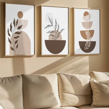 Set 3 tablouri decorative, Artvmodel4-Ahsap, Vopsea: 100% MDF (grosime: 2,7 mm), Multicolor imagine