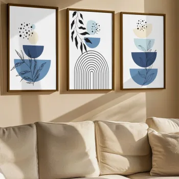 Set 3 tablouri decorative, Artvmodel5-Kahve, Vopsea: 100% MDF (grosime: 2,7 mm), Multicolor imagine