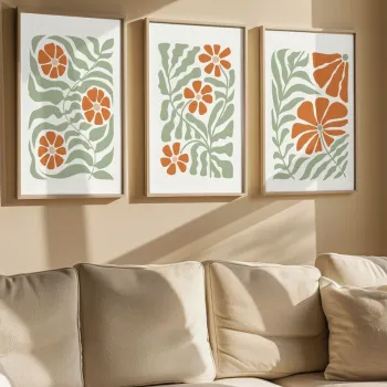 Set 3 tablouri decorative, Artvmodel9-Ahsap, Vopsea: 100% MDF (grosime: 2,7 mm), Multicolor imagine