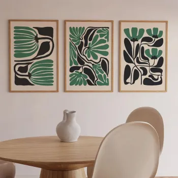 Set 3 tablouri decorative, Ersy3Ham11, MDF, Multicolor imagine