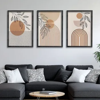 Set 3 tablouri decorative, Ersy3Syhcrv31, MDF, Multicolor imagine