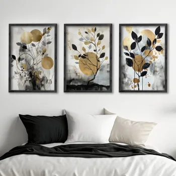 Set 3 tablouri decorative, Ersy3Syhcrv59, MDF, Multicolor imagine