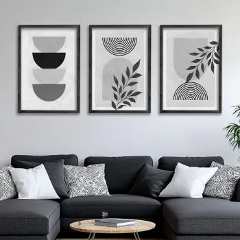 Set 3 tablouri decorative, Ersy3Syhcrv66, MDF, Multicolor imagine