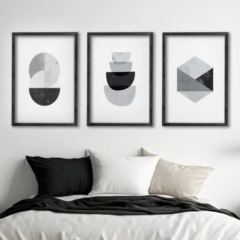 Set 3 tablouri decorative, Ersy3Syhcrv69, MDF, Multicolor imagine