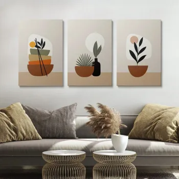 Set 3 tablouri decorative, Ersycnvs15, Dimensiune: 40 x 60 cm (3 bucati), Multicolor imagine