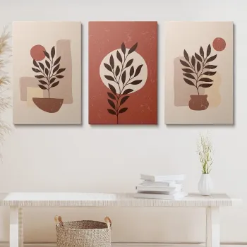 Set 3 tablouri decorative, Ersycnvs18, 50 x 70 cm, 3 piese, Multicolor imagine