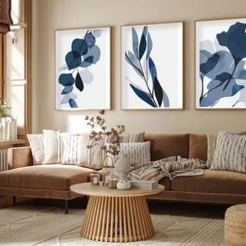 Set 3 tablouri decorative, Huhu207, Cadru: 100% LEMN MASIV (Grosime: 2,5 cm), Multicolor imagine
