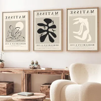 Set 3 tablouri decorative, Huhu252, Cadru: 100% LEMN MASIV (Grosime: 2 cm), Multicolor imagine