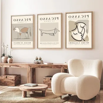 Set 3 tablouri decorative, Huhu253, Cadru: 100% LEMN MASIV (Grosime: 2 cm), Multicolor imagine