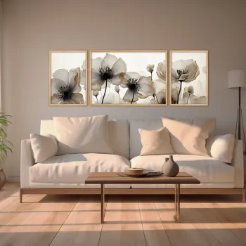 Set 3 tablouri decorative, Huhu305, Cadru: 100% LEMN MASIV (Grosime: 2 cm), Multicolor imagine