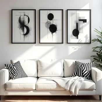 Set 3 tablouri decorative, Huhu431, Cadru: 100% LEMN MASIV (Grosime: 2 cm), Multicolor imagine