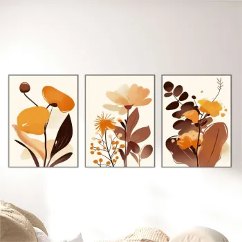 Set 3 tablouri decorative, Mdf, Imprimare digitala, Multicolor imagine