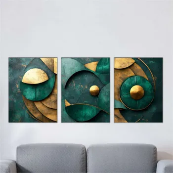 Set 3 tablouri decorative, Mdf, Imprimare digitala, Multicolor imagine