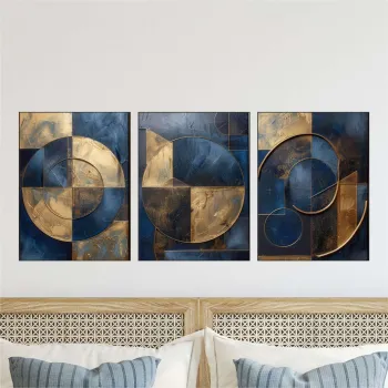 Set 3 tablouri decorative, Mdf, Imprimare digitala, Multicolor imagine