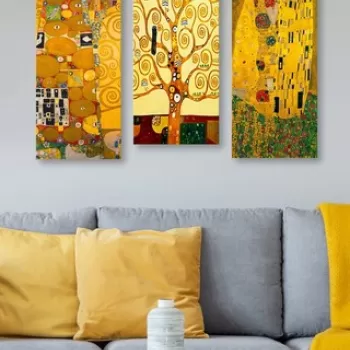 Set 3 tablouri decorative, MDF0067, MDF , 20 x 50 cm, 3 piese, Multicolor imagine