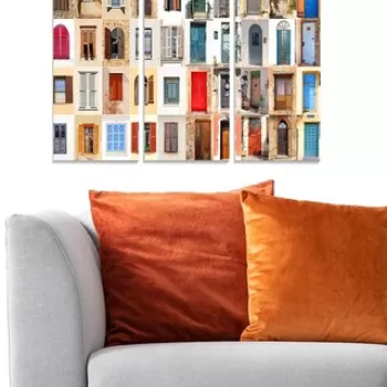 Set 3 tablouri decorative, MDF156842897, MDF , 20 x 50 cm, 3 piese, Multicolor imagine