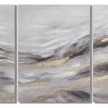 Set 3 tablouri decorative Monty, Mauro Ferretti, 150x80 cm, canvas pictat manual, multicolor imagine