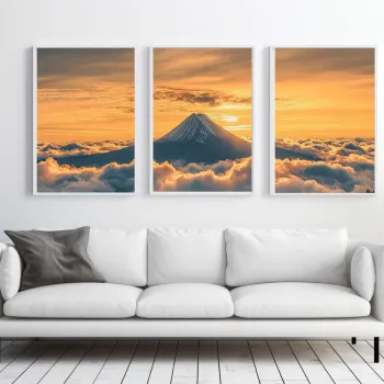 Set 3 tablouri decorative, Mp3-00118, Imprimare digitala, Multicolor imagine