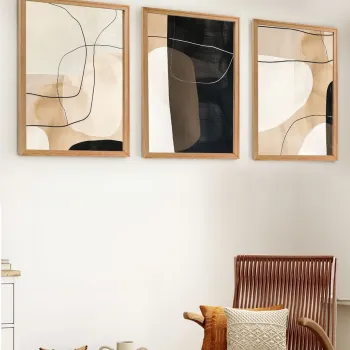 Set 3 tablouri decorative, Myk3014-1, Placa: 100% MDF , Multicolor imagine