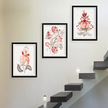 Set 3 tablouri decorative, SET_107, Lulu, 34x44 cm, plastic imagine