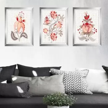 Set 3 tablouri decorative, SET_300, Lulu, 34x44 cm, plastic imagine