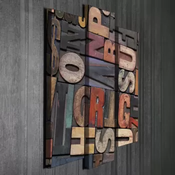 Set 3 tablouri decorative, UC041, Canvas, 45 x 20 cm, Multicolor imagine