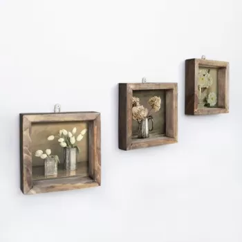 Set 3 tablouri decorative, UKZM021, MDF, Imprimat UV, Multicolor imagine