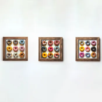 Set 3 tablouri decorative, UKZM062, Imprimat UV, Multicolor imagine
