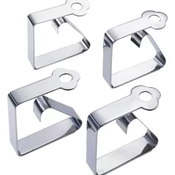 Set 4 cleme pentru fata de masa, Wenko, inox imagine