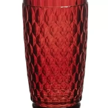Set 4 pahare de bere/highball, Villeroy & Boch, Boston, 400 ml, sticla cristal, rosu imagine