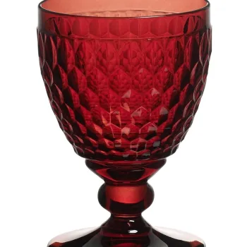 Set 4 pahare de vin rosu, Villeroy & Boch, Boston, 310 ml, sticla cristal, rosu imagine
