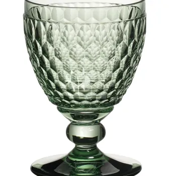 Set 4 pahare de vin rosu, Villeroy & Boch, Boston, 310 ml, sticla cristal, verde imagine