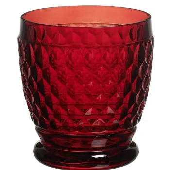 Set 4 pahare de whiskey, Villeroy & Boch, Boston, 330 ml, sticla cristal, rosu imagine