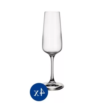 Set 4 pahare sampanie, Villeroy & Boch, Ovid, 250 ml, sticla cristal imagine