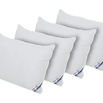 Set 4 perne Alcam, SaniMed(R) 50x70 cm, microfibra matlasata hipoalergenica, umplutura cu tratament SILVERPLUS(R) imagine