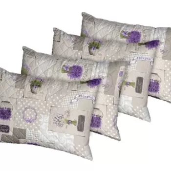 Set 4 perne Lavanda, microfibra matlasata Alcam, 50x70 cm imagine