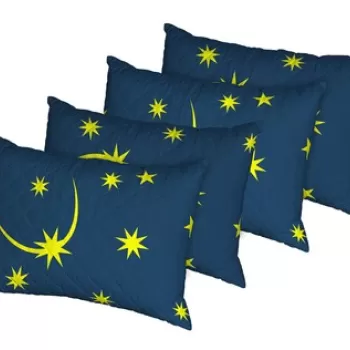 Set 4 perne Moon Night, microfibra matlasata Alcam, 50x70 cm imagine