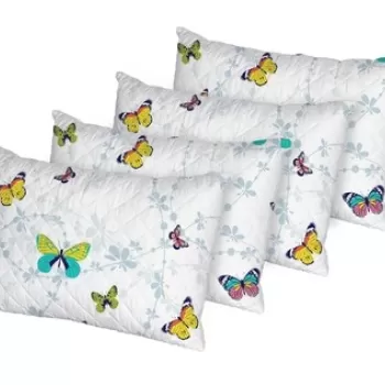 Set 4 perne Papillons, microfibra matlasata Alcam, 50x70 cm imagine