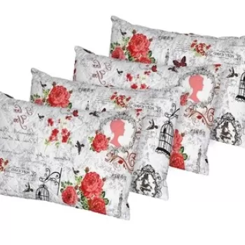 Set 4 perne Romance, microfibra matlasata, 50x70 cm imagine