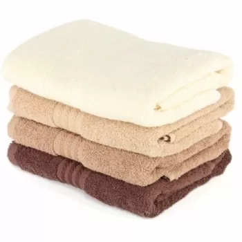 Set 4 prosoape de maini, Hobby, 70x140 cm, 100% bumbac, maro imagine