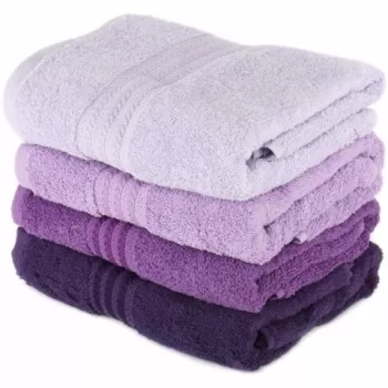 Set 4 prosoape de maini, Hobby, 70x140 cm, 100% bumbac, mov imagine