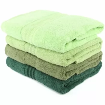 Set 4 prosoape de maini, Hobby, 70x140 cm, 100% bumbac, verde imagine