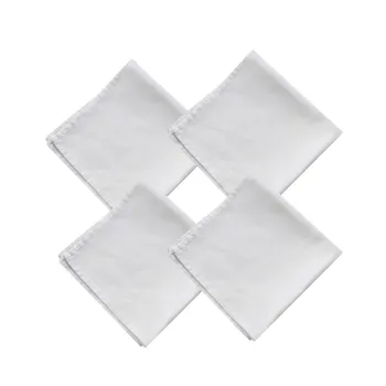 Set 4 servete de masa, Bedora, 50x50 cm, amestec bumbac, alb imagine