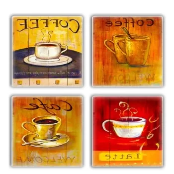 Set 4 suporturi de pahar TBA7436502215285, Taylor, 10x10x1 cm, piatra, multicolor imagine