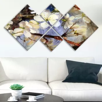 Set 4 tablouri decorative, 4MDF100398421, MDF, Imprimat UV, Multicolor imagine