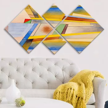 Set 4 tablouri decorative, 4MDF102424462, MDF, Imprimat UV, Multicolor imagine