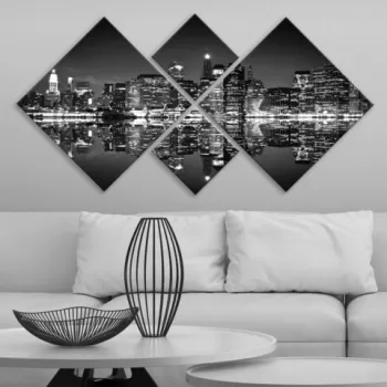 Set 4 tablouri decorative, 4MDF103151318, MDF, Imprimat UV, Multicolor imagine