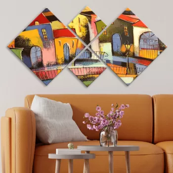 Set 4 tablouri decorative, 4MDF1042732249, MDF, Imprimat UV, Multicolor imagine